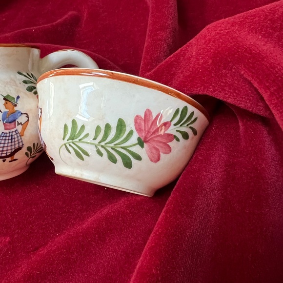 2 Pieces Vintage Alpine Peasant Ware. Handpainted. - Picture 3 of 12